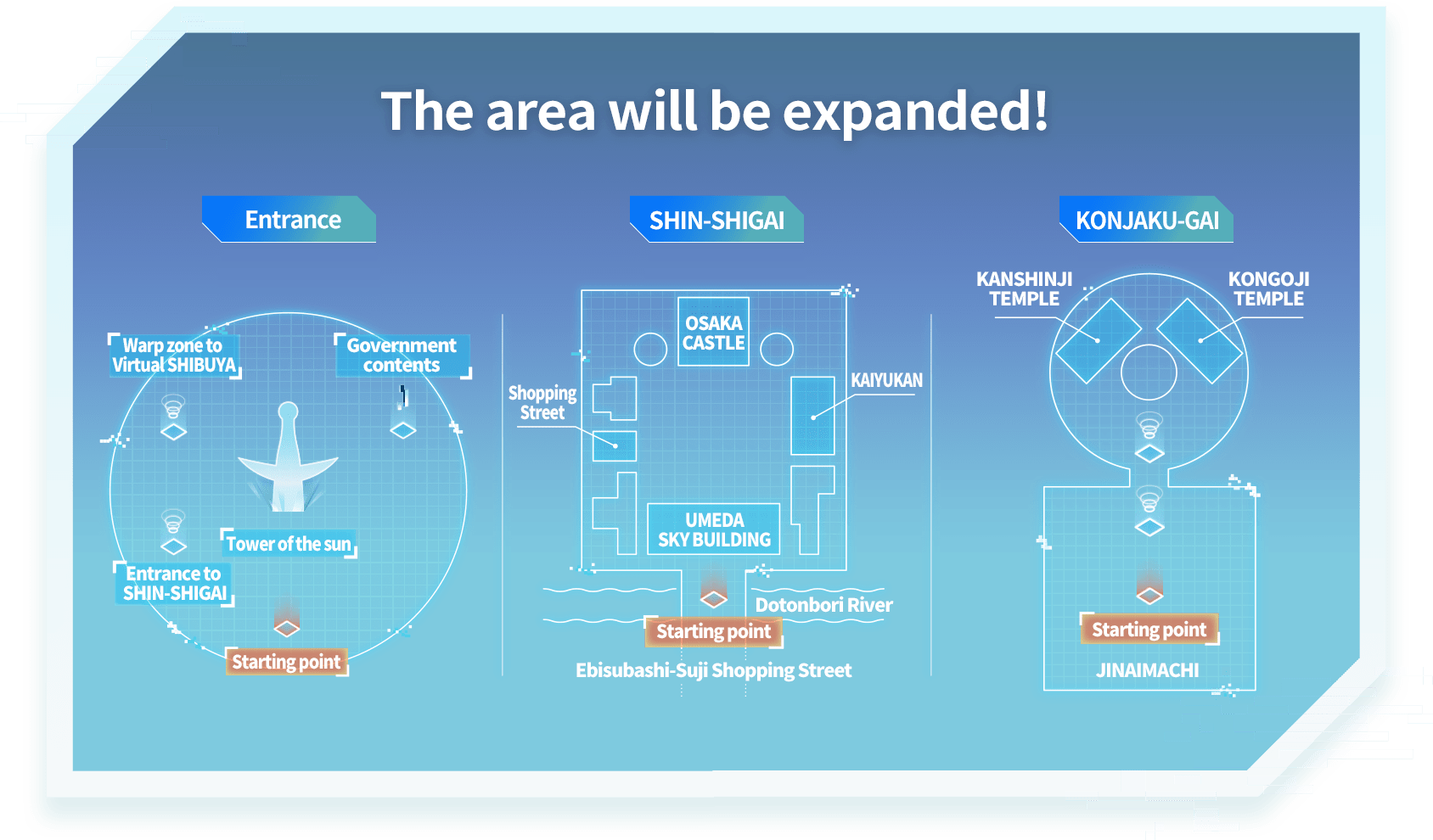 Virtual Osaka AREA MAP